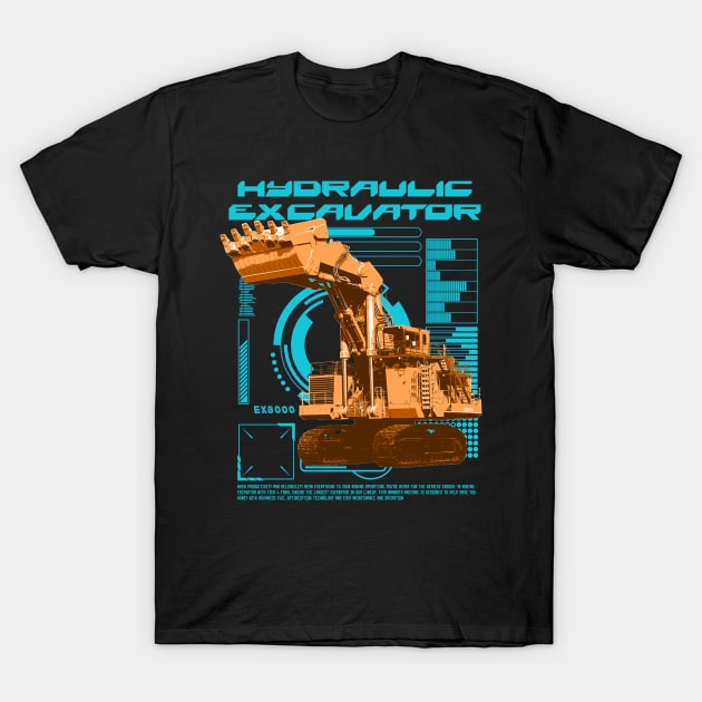 Hydraulic excavator T-Shirt by plutominer